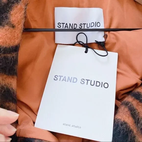 STAND STUDIO Pam wool blend Coat - Rust/Black
